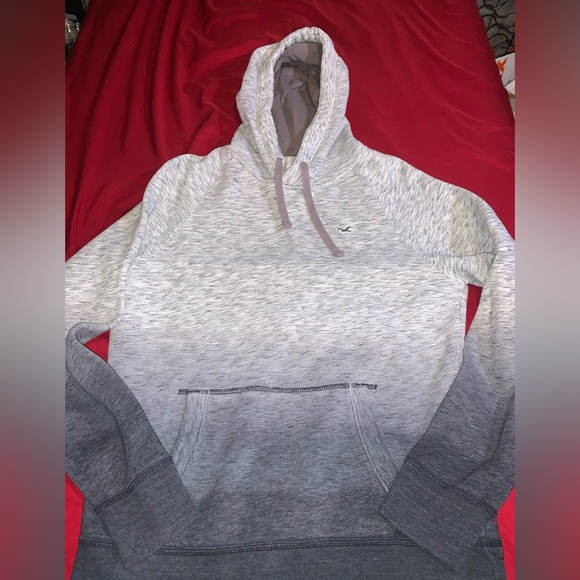Hollister Men's Gray Ombre Hoodie Pullover Size Medium Used Excellent Condition - Picture 1 of 4